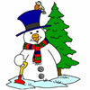 Игра Рождественская раскраска снеговика