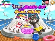 Игра Кот том и Анжела каникулы на пляже