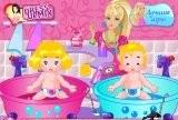 Игра Barbie няня близнецов