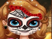 Игра  Фейс-Арт принцессы Софии на Хэллоуин 