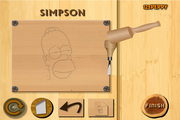 Игра Резьба по дереву Симпсон