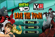 Игра Бен 10 спасает город