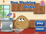 Игра Поу моет посуду