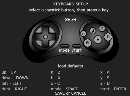 Джойстик эмулятора Sega